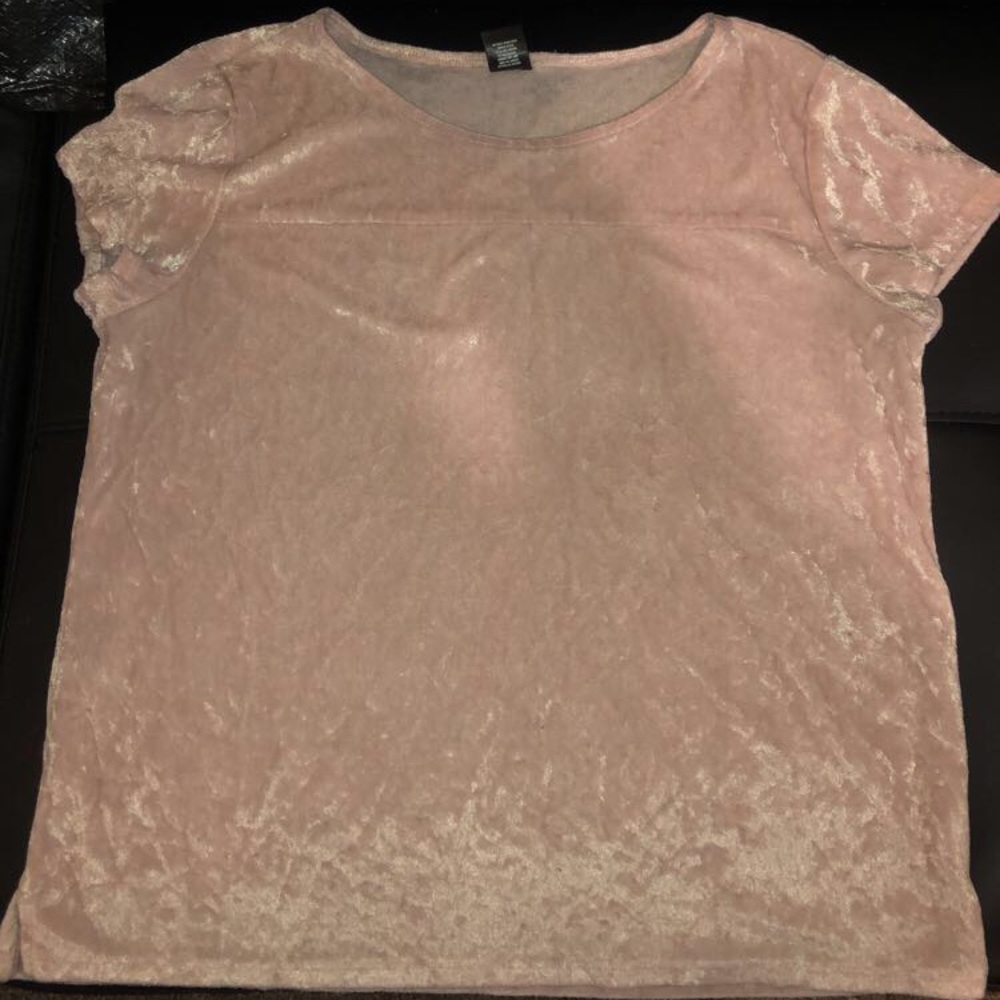 Pink velvet shirt